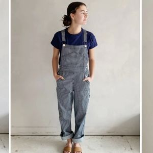 Jesse Kamm the overall in railroad stripe